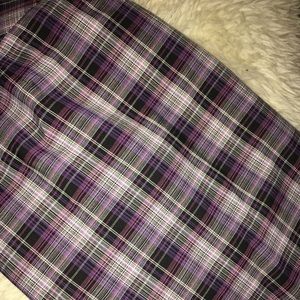 Plaid plus size mini skirt